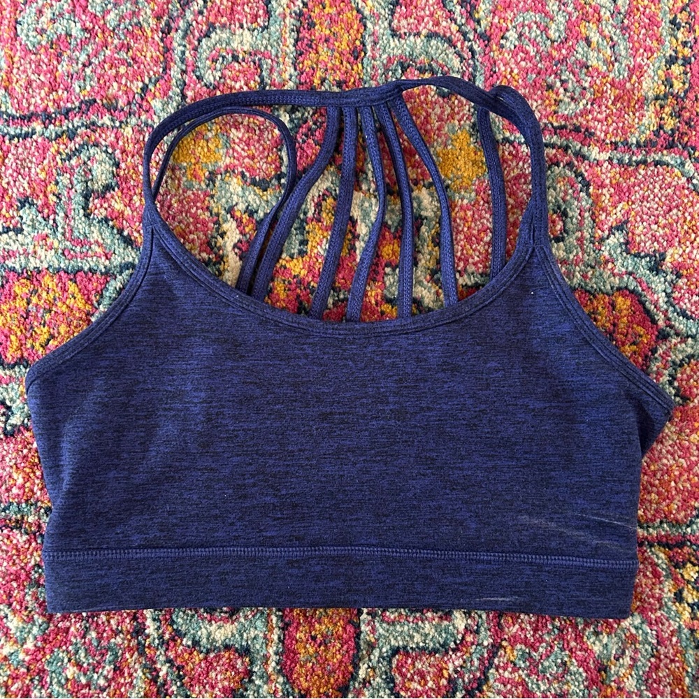 Gaiam Blue Strappy Sports Bra